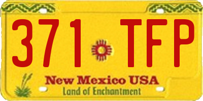 NM license plate 371TFP