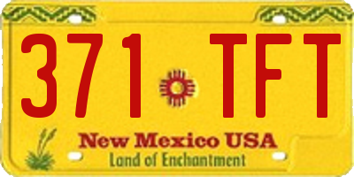 NM license plate 371TFT