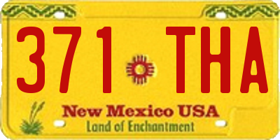 NM license plate 371THA