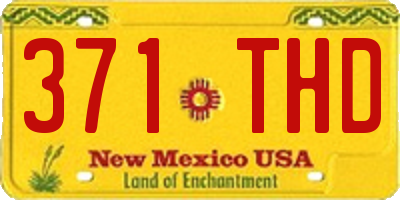 NM license plate 371THD