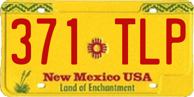 NM license plate 371TLP