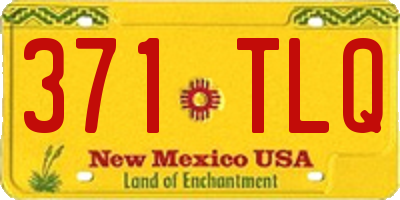 NM license plate 371TLQ