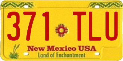 NM license plate 371TLU