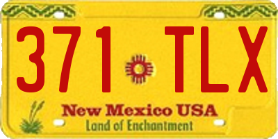 NM license plate 371TLX