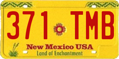 NM license plate 371TMB