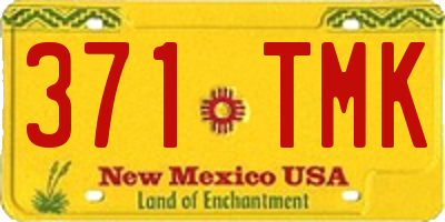 NM license plate 371TMK