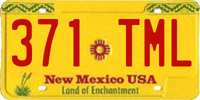 NM license plate 371TML