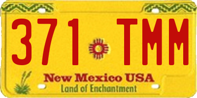 NM license plate 371TMM