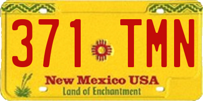 NM license plate 371TMN