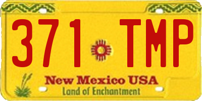 NM license plate 371TMP