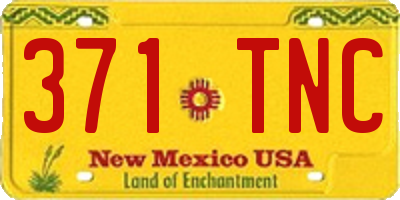 NM license plate 371TNC