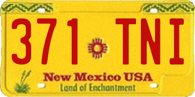 NM license plate 371TNI