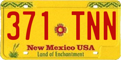 NM license plate 371TNN