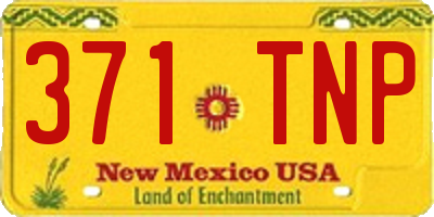 NM license plate 371TNP