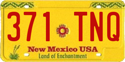 NM license plate 371TNQ