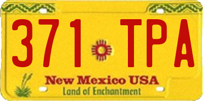 NM license plate 371TPA