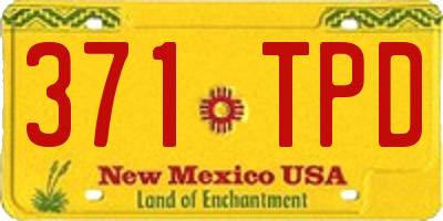 NM license plate 371TPD