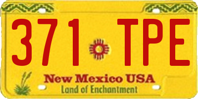 NM license plate 371TPE