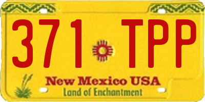 NM license plate 371TPP