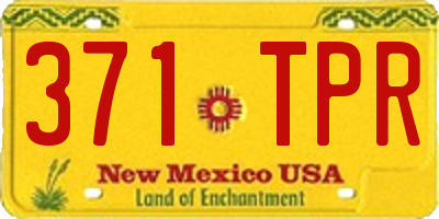 NM license plate 371TPR