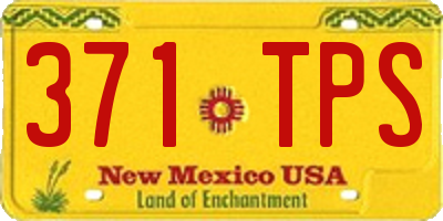 NM license plate 371TPS