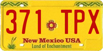 NM license plate 371TPX