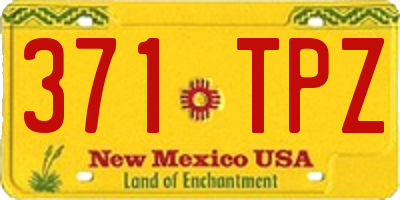 NM license plate 371TPZ