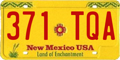 NM license plate 371TQA