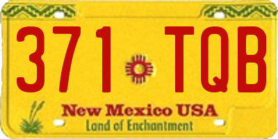 NM license plate 371TQB