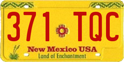 NM license plate 371TQC