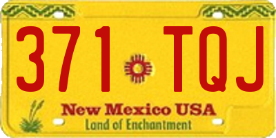 NM license plate 371TQJ