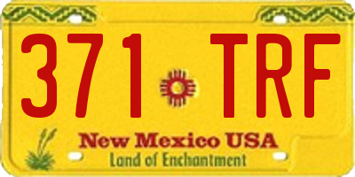 NM license plate 371TRF