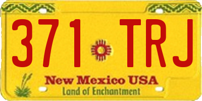 NM license plate 371TRJ