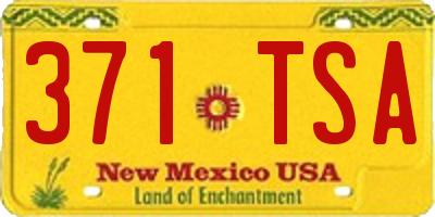 NM license plate 371TSA