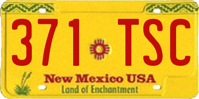 NM license plate 371TSC