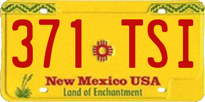 NM license plate 371TSI