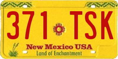 NM license plate 371TSK