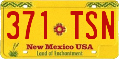 NM license plate 371TSN