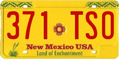 NM license plate 371TSO