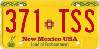 NM license plate 371TSS