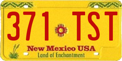 NM license plate 371TST