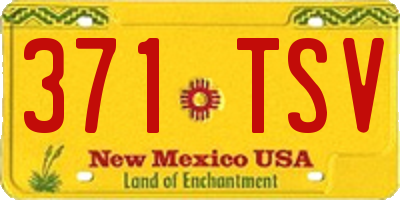 NM license plate 371TSV