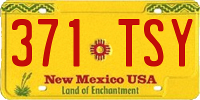 NM license plate 371TSY