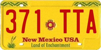 NM license plate 371TTA