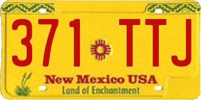 NM license plate 371TTJ