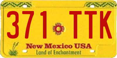 NM license plate 371TTK