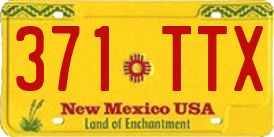 NM license plate 371TTX