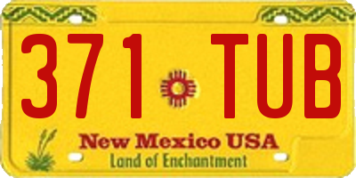 NM license plate 371TUB