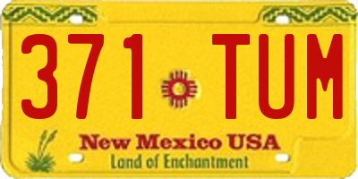 NM license plate 371TUM