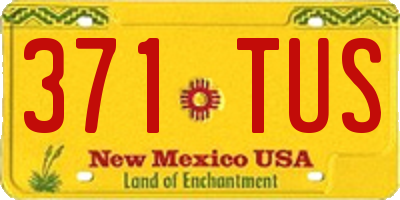 NM license plate 371TUS